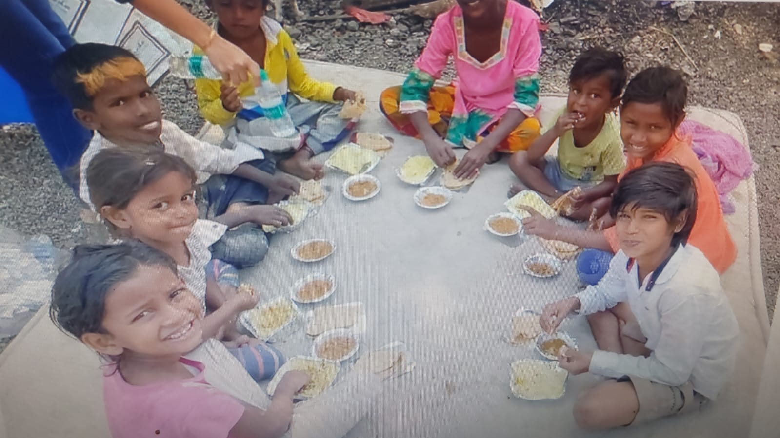 Care for food and cloths distribution